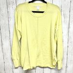 Max Studio  Sweater Women Size Xl Long Sleeve Round Neck Straight Hem Yellow Photo 0