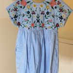 ZARA  NWT Women's Chambray Floral Embroidered Romper Size S Photo 0