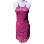 Free People  Intimately She Got It Dahlia Purple Lace Slip Bodycon Dress Small Photo 2