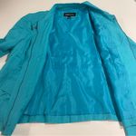 Relativity  Utility Linen Blend Jacket WomenTeal Blue Size XL Lightweight  Pocket Photo 7