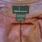 Moda Vintage International Oxblood Burgundy Red Leather Moto Jacket Size XS Photo 3