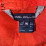 French Connection Coral Red/Orange Linen Wide Leg Drawstring Pants Women Size 10 Photo 4