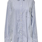 Abercrombie & Fitch  Striped Stretch Cotton Button Down Shirt Blue White Size XL Photo 0