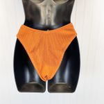 Good American NEW 00/0 US XS Good Waist Cheeky Bikini Bottom Orange Swim Photo 2