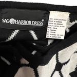 Vintage‎ Sag Harbor Dress Acrylic Sweater Pantsuit Black Photo 6