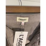 L'Agence Womens High Rise Gray Frayed Denim Shorts Size 25 NWT Photo 2