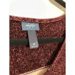 Daytrip Y2K Women’s Sweater‎ Tan Brown Orange Medium  V-Neck 90s Winter Fall Photo 2