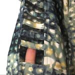 Bleu Bayou‎ notched open sleeve blouse top medium Green Photo 3