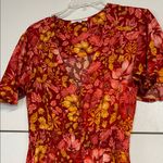 Abel the label  WOMENS FLORAL HIGH LOW DRESS RED ORANGE MEDIUM Photo 3