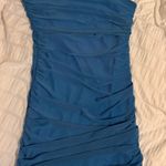 Princess Polly One Shoulder Mini Dress Blue Photo 2