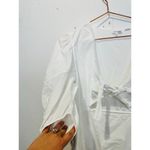 RHODE White 100% Cotton Cutout Front Tie Puffed Sleeves Greer Midi Dress Size 14 Photo 6