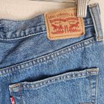 Levi's Blue '94 Baggy Wide Leg Jeans Raw Distressed Hem Size 29 Photo 8