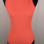 SKIMS  Essential Crew Neck Sleeveless Bodysuit Orange NWOT Large Photo 0