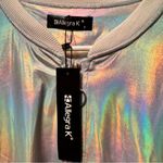 Allegra K *NWT*  Holographic Zip Up Lightweight Jacket Sz Small Photo 1