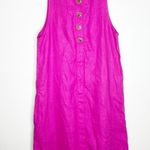 J.Crew  Flamingo Pink Linen Shift Dress XS Photo 2