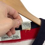 Carroll Reed Women's M Nautical Knit Cardigan Button Up Cotton Colorful 90's Black Size M Photo 4