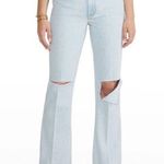 NWT ETICA Sasha Modern Sea Breeze Flare Jeans Size 24 Blue Photo 0