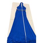 JJ's House Gown Womens Small Blue Prom Formal Hoco Floor Length Beaded Halter Photo 2