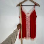 Victoria's Secret  Elegant Lightweight Red Lace Trim Chemise Slip Size L Photo 10