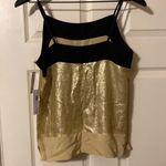 Chelsea28 NWT Nordstrom gold sequin contrast cami, size small Photo 1