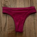Anthropologie NWOT Fae swim burgundy red high leg bikini bottoms - M Photo 2