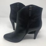 Halogen Leather Black Heel Ankle Boots Size 7.5M Photo 8