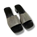 Nicole Miller Womens Shoes Sz 12 Black Tikki Jelly Sandals Bejeweled Bling Photo 0