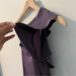 The Limited  Purple Satin Ruffle Front Knit Back‎ One Shoulder Blouse Size S Photo 7