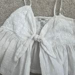 Forever 21 White Tie-front Tank Top Photo 1