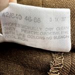 Max Mara  Wool Trousers Pants Pleated Button Pocket Ankle Straight Brown 12 34x32 Photo 2