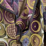 Winding River Jacket Women Large CAFE Print Geometric Tapestry Reversible USA Photo 2
