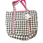 Buckhead Betties Adore-A-Ball Quilted Tote Bag With Pink Trim Green Lining NWT Photo 0
