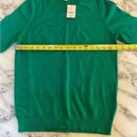 J.Crew NWT Dublin Green Short-sleeve cotton crewneck sweater Sz S Sun Damaged Photo 4