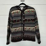 Talbots Vintage Women’s Small Silk Blend Patterned Sweater Cardigan Photo 0