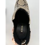 Bamboo  UPSTREAM-13 Womens 6.5 Beige Snake Chunky Heel Slip On Cutout Booties Photo 4