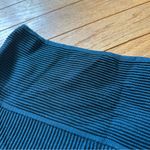 Babaton Aritzia  Sculpt Knit Stretch Ribbed Mini Skirt Womens Large Teal Photo 4