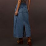Anthropologie Pilcro Barrel Denim Midi Skirt Photo 2