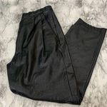 Vintage 100% Leather Pants straight leg high rise Black size 30 waist y2k 90s Photo 0