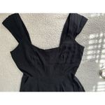 Madewell Grace Smocked Cap Sleeve Wide Leg Crop True Black Jumpsuit Women's Sz 4 Photo 7