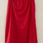 Vintage 70s Nylon Lingerie Skirt Slip Red Size M Photo 0