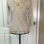 Loft Ann Taylor  beige long sleeve pullover V-neck Photo 14
