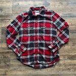 American Eagle  Women’s AE Ahh-Mazingly Soft Plaid Flannel Shirt Red Gray Sz Sm Photo 0