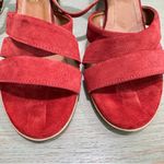 Mariella Italian Suede Leather Sandals Block Heel Burgundy Red Size 9.5 Fall Photo 6