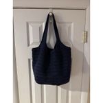The Sak Navy Blue Crochet Hobo Shoulder Bag Handmade Indonesia Boho Photo 12
