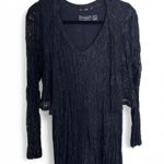Black lace long sleeve dress with built in cardigan #goth #whimsygoth #formal Size M Photo 5