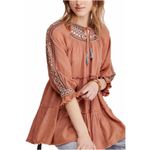 Free People  Terracotta Embroidered Tunic Photo 4