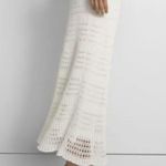 Theory NWT!  Pull-On Crochet Knit Lace Ivory Maxi Skirt - Size Medium Photo 7