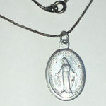 Vintage Silver Tone Religious Catholic Pendant Necklace Photo 0