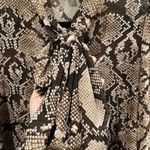 Altuzarra Python Print Georgette Bow Blouse Photo 5