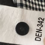 ZARA NWOT  Black White Mini Gingham Long Sleeve V Neck Peplum Blouse M Photo 9